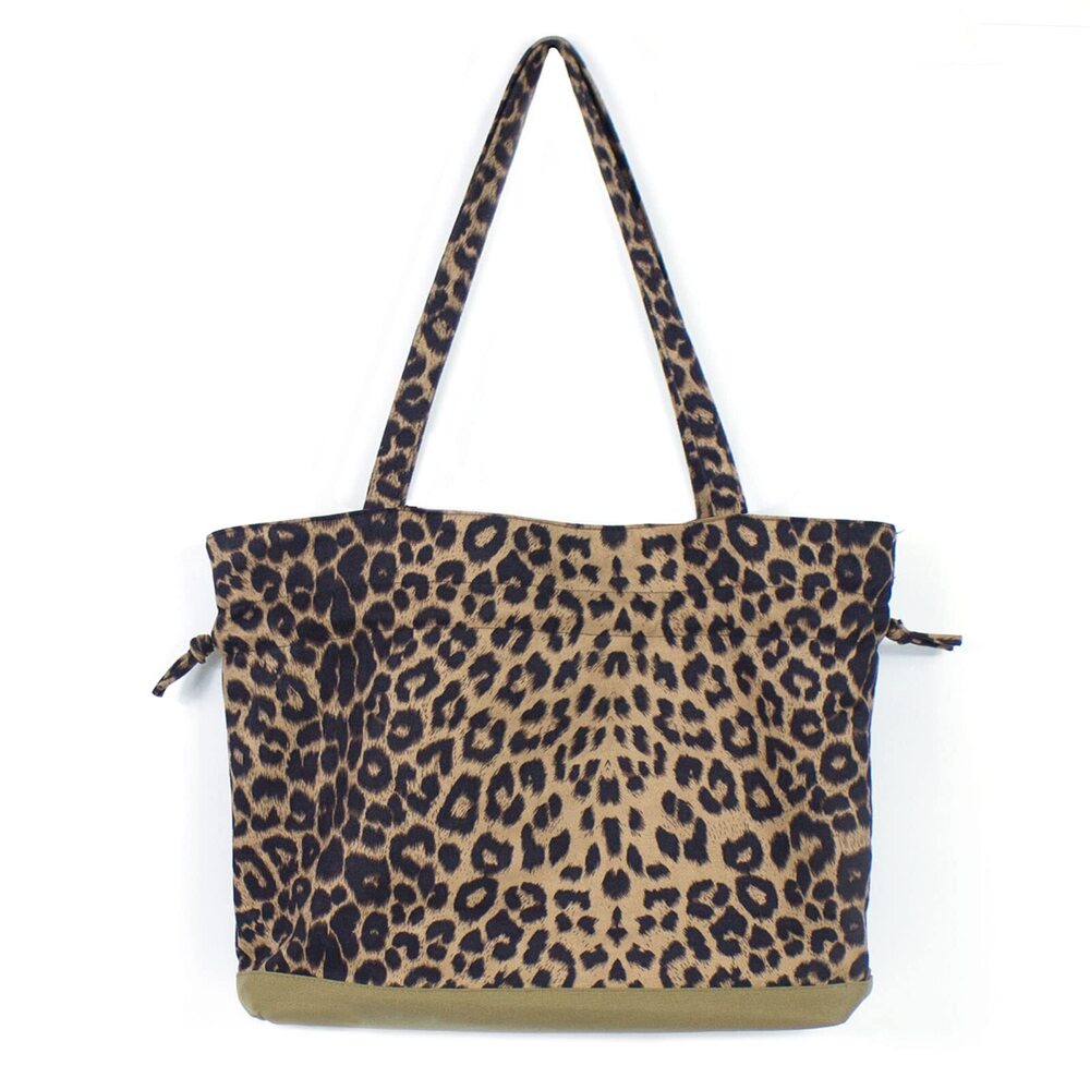 2105 Leopard Shoulder Bag Soft Large Tote Purse Handbag Travel Satchel